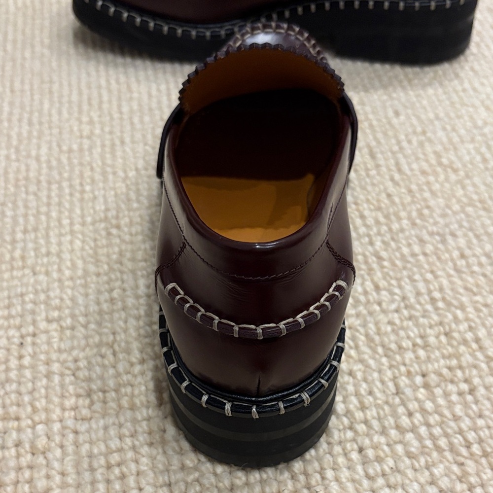 Chloe Classic Brown/Maroon Loafers - Picture 3 of 10